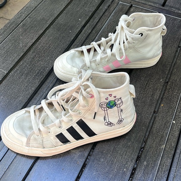 Nizza-Adidas-girls high top sneakers - Picture 3 of 10